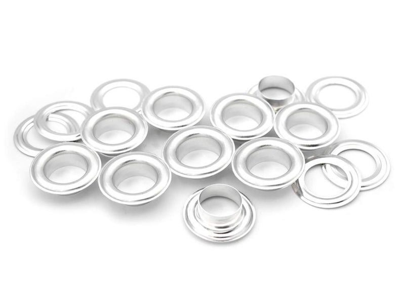 CRAFTMEMORE 50 Pack Aluminium Grommets Eyelets with Washers for Shoes, Bead Cores, Clothes, Leather, Canvas (1/2" (13mm)) - Image 1